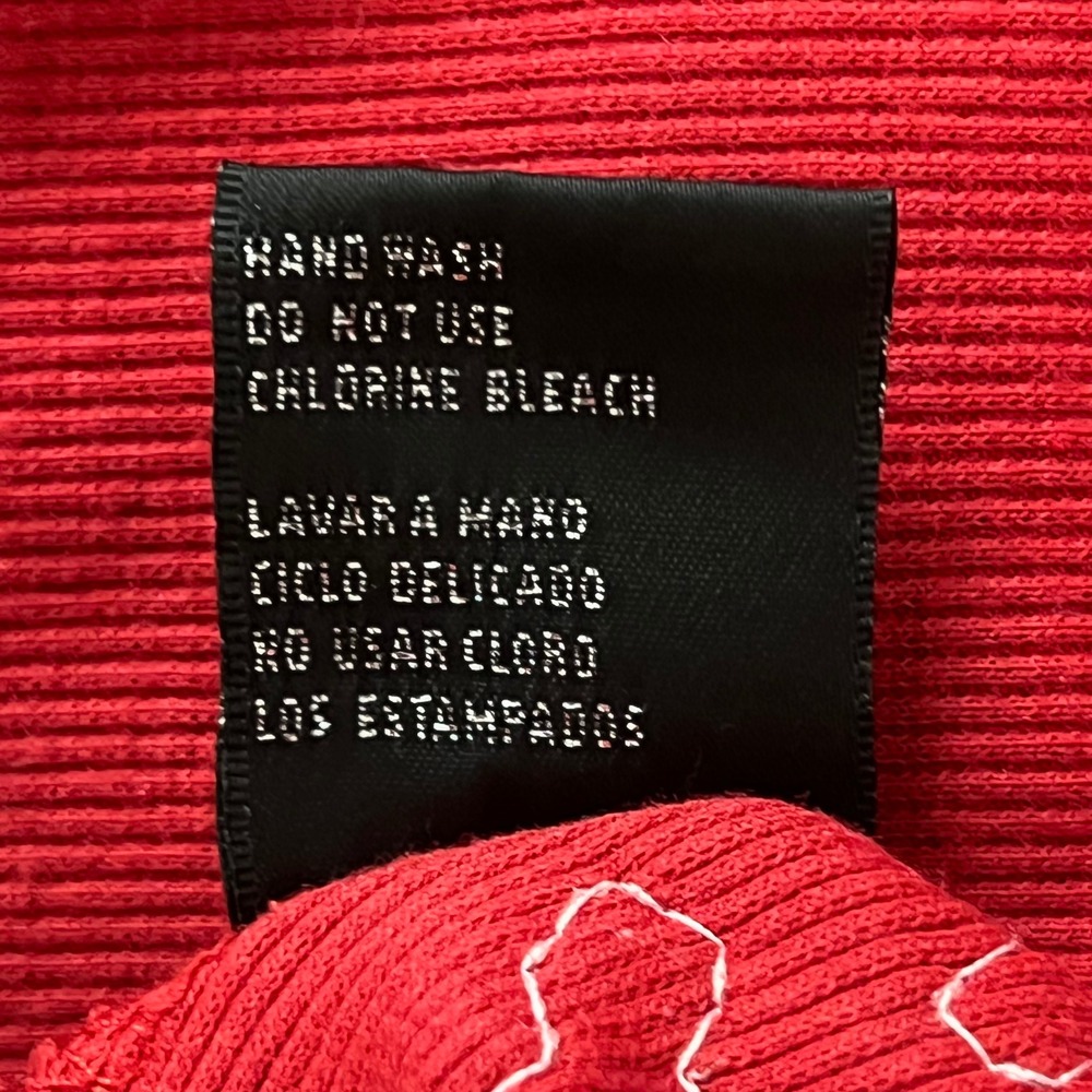 Chances R Red Sequin Embellished Ribbed Stretch Knit Scoop Neck Tank Top Large - Picture 8 of 8